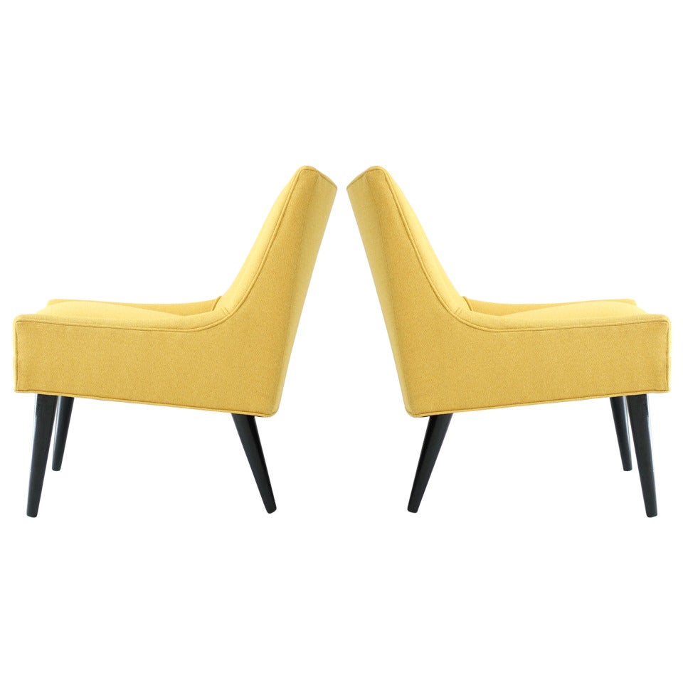 Pair of Slipper Lounge Chairs by Harvey Probber