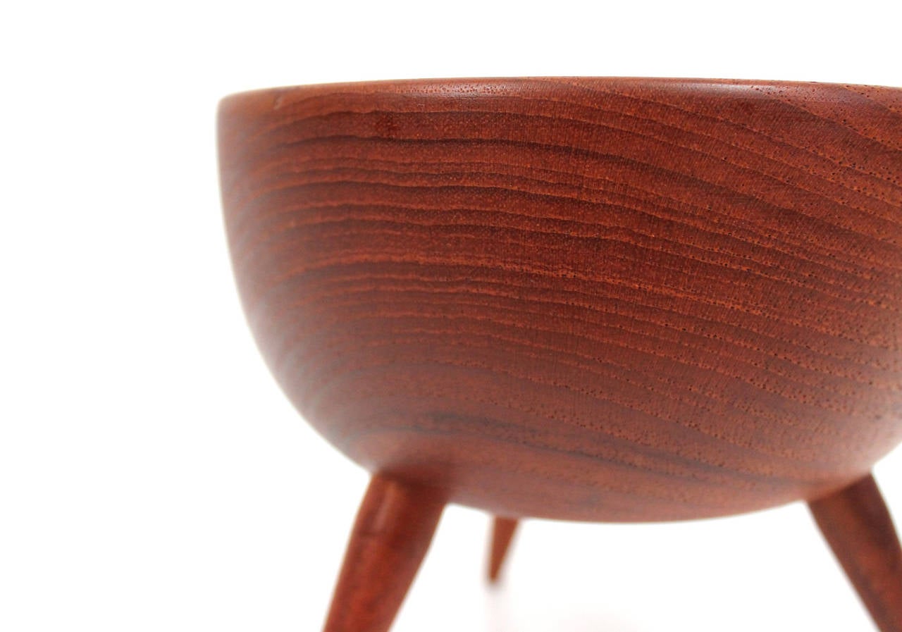 Swedish Teak Tripod Bowl 2