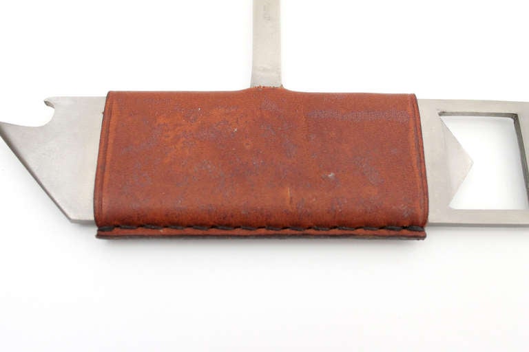 Austrian Leather Corkscrew by Carl Aubock