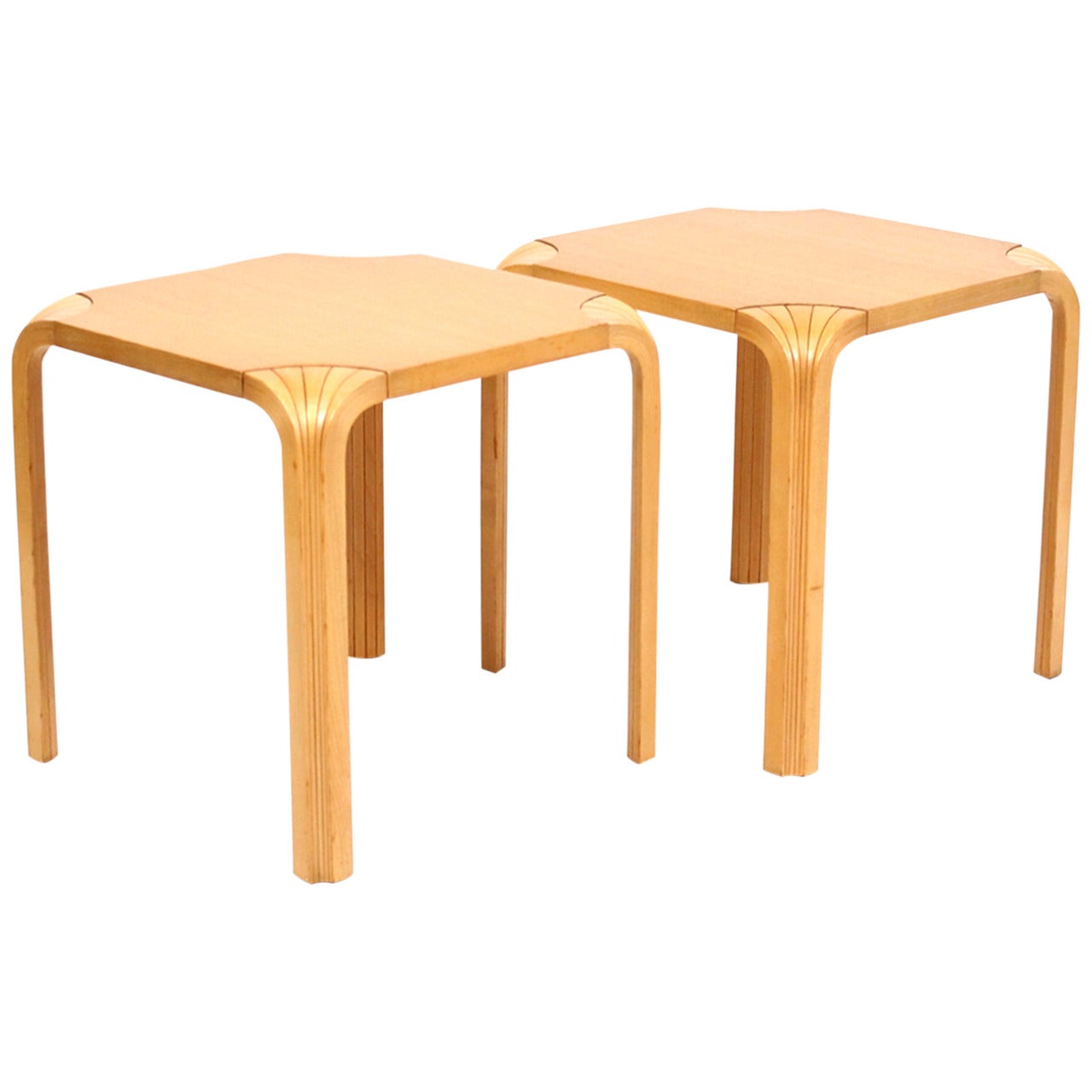 Alvar Aalto for Artek "Fan Leg" Side Tables