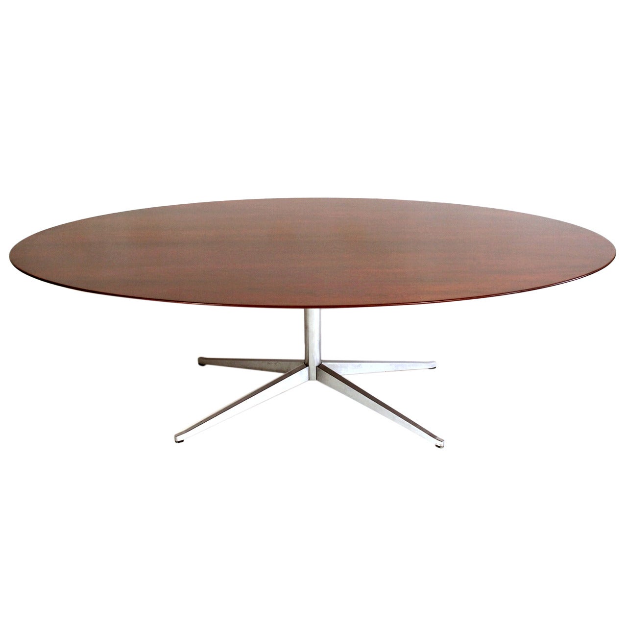 Large Oval Rosewood Table by Florence Knoll