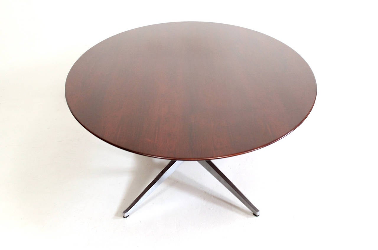 American Large Oval Rosewood Table by Florence Knoll