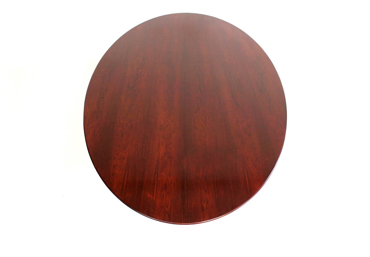 Large Oval Rosewood Table by Florence Knoll In Excellent Condition In Waltham, MA
