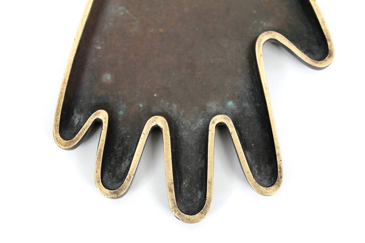 Brass Hand Shaped Tray by Hagenauer Werkstätte
