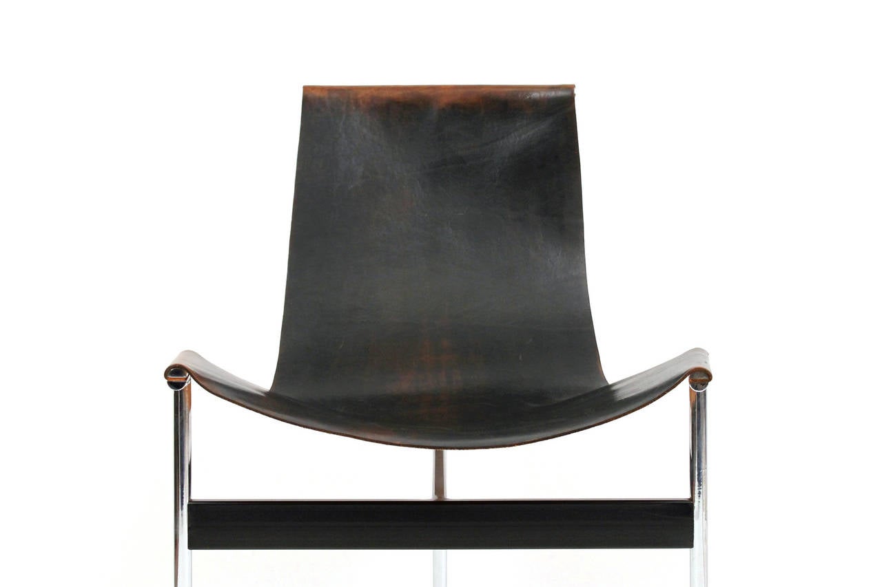 Leather T-Chair by Katavolos, Littell & Kelley for Laverne International In Excellent Condition In Waltham, MA