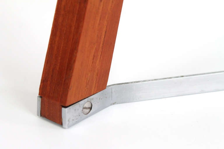 Teak and Metal Adjustable Table Mirror 2