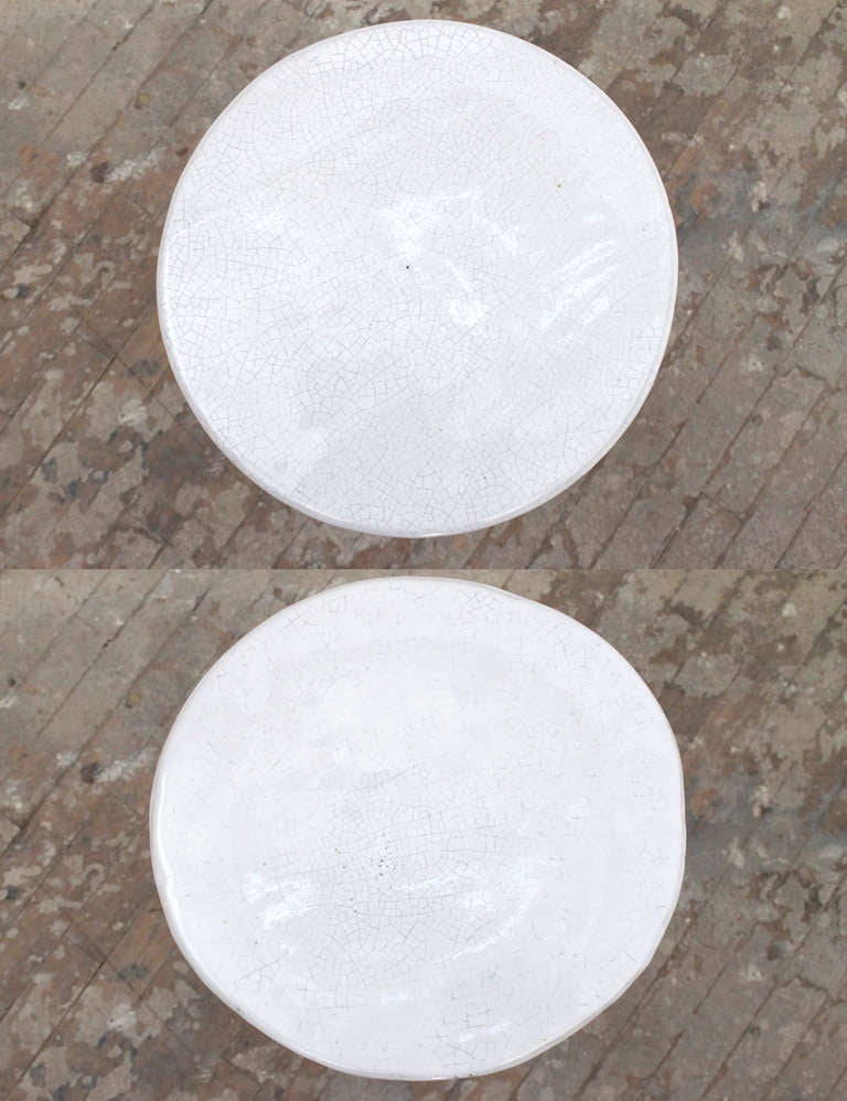 Pair of Ceramic Stools or End Tables 4