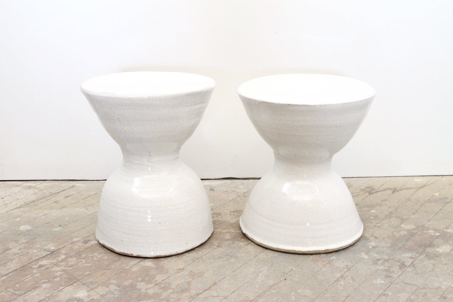 Pair of Ceramic Stools or End Tables