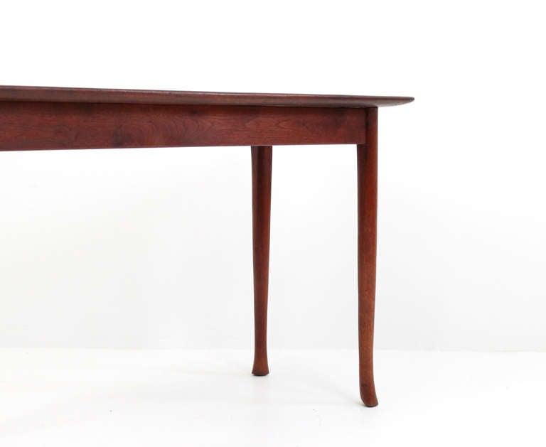 Studio Furniture Walnut Console Table by Dirk Rosse In Excellent Condition In Waltham, MA