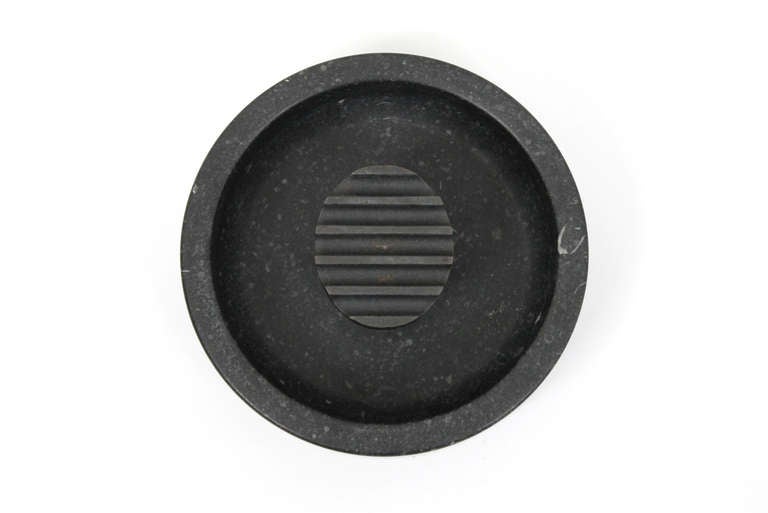 Mid-20th Century Italian Black Marble Catch All Bowl