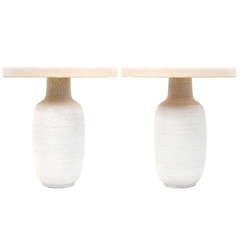 Pair of Studded Pottery Table Lamps by Design Technics