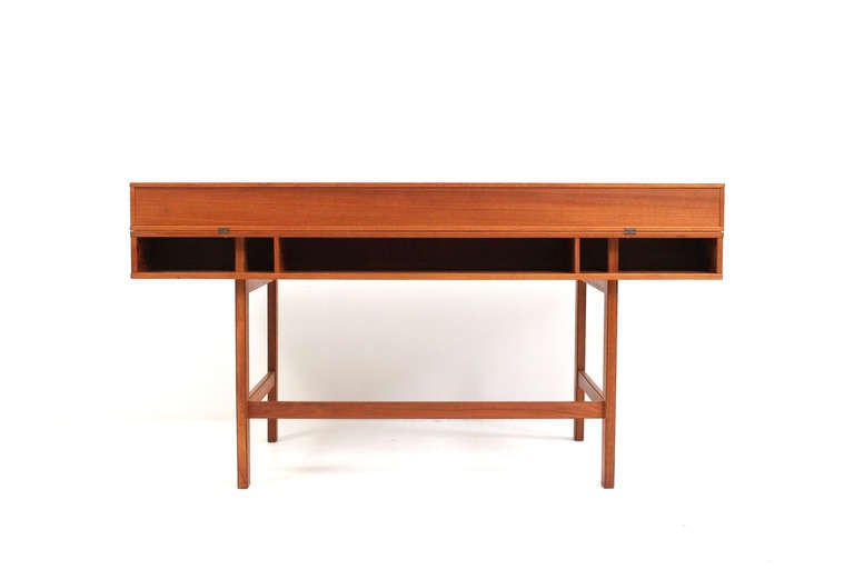 Teak Flip-Top Desk by Peter Lovig Nielsen In Excellent Condition In Waltham, MA