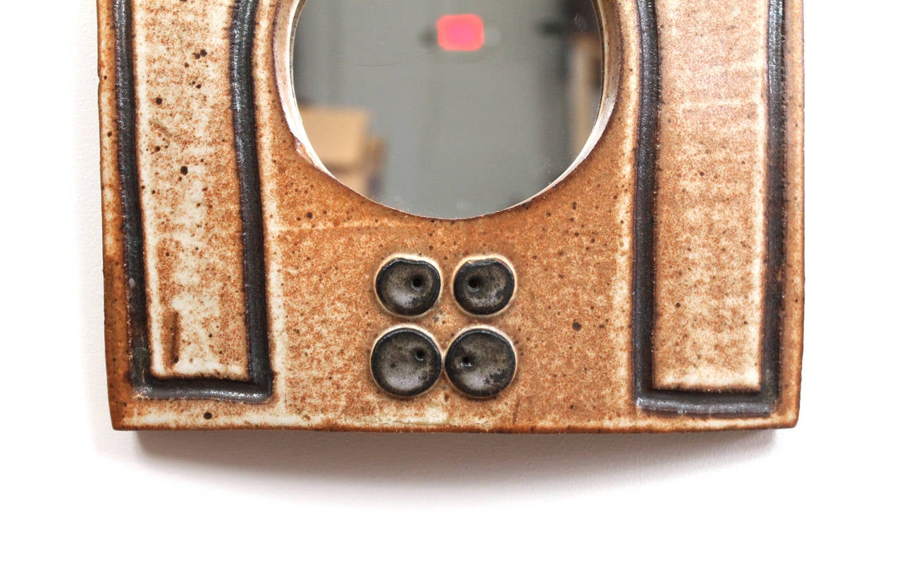 Mid-20th Century Michael Cohen Studio Pottery Mirror