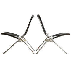 Pair of Folding Lounge Chairs by Scanform