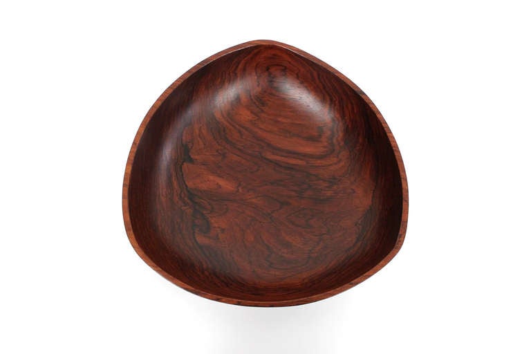 Mid-20th Century Three Brazilian-Carved Rosewood Bowls