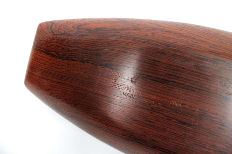 Three Brazilian-Carved Rosewood Bowls 5