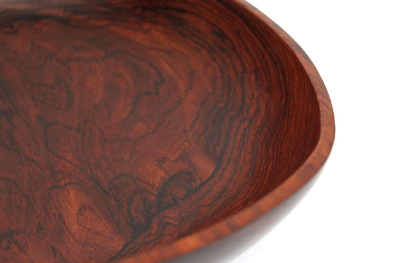 Three Brazilian-Carved Rosewood Bowls 1