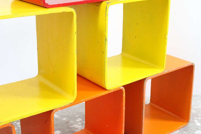 Brightly Colored Storage Cubes at 1stDibs