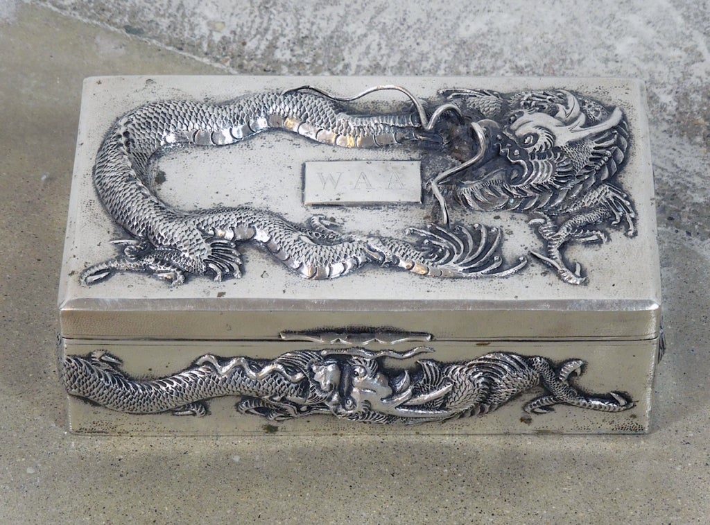 Sterling Silver Chinese Dragon Presentation Box