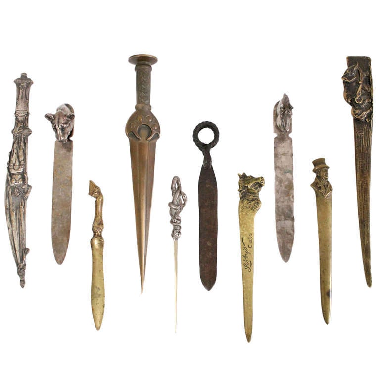 Collection of Ten Letter Openers at 1stdibs