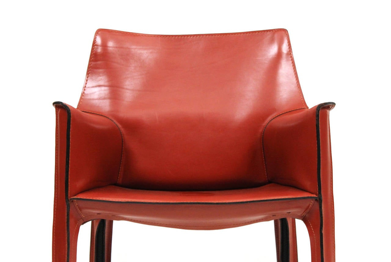 Set of Six CAB Armchairs by Mario Bellini for Cassina In Excellent Condition In Waltham, MA