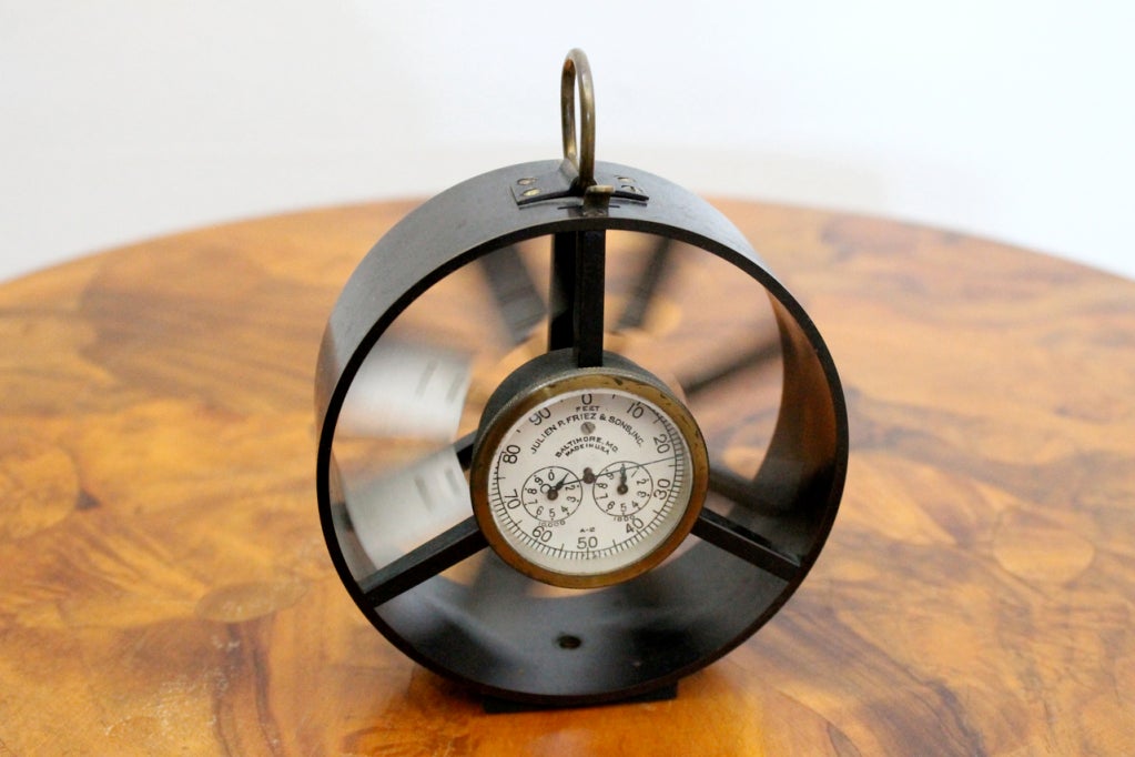 Bronze Industrial Anemometer by Julien P. Friez & Sons