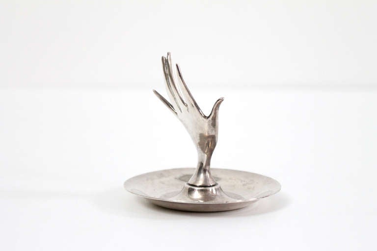 Mid-Century Modern Tiffany & Co Sterling Hand Ring Holder