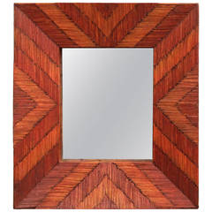 Folk Art Matchstick Mirror 2