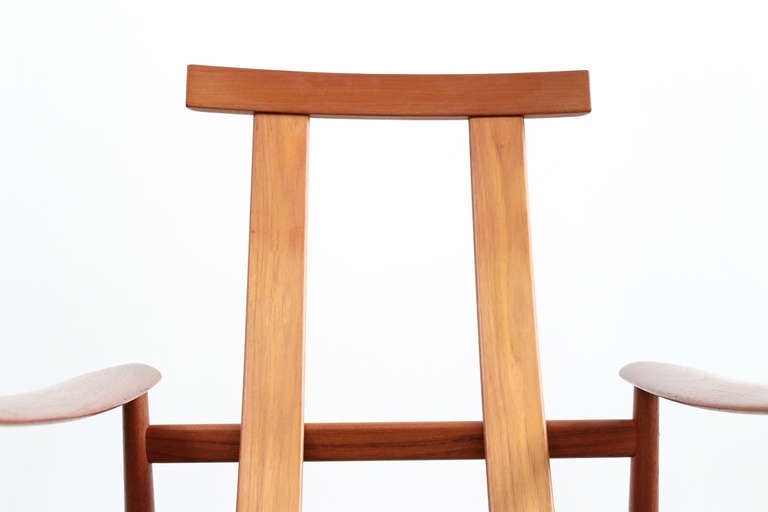 Pair of Teak Lounge Chairs by Arne Vodder 2