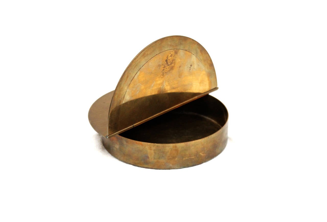 Mid-Century Modern Italian Brass Box by Nella Longari