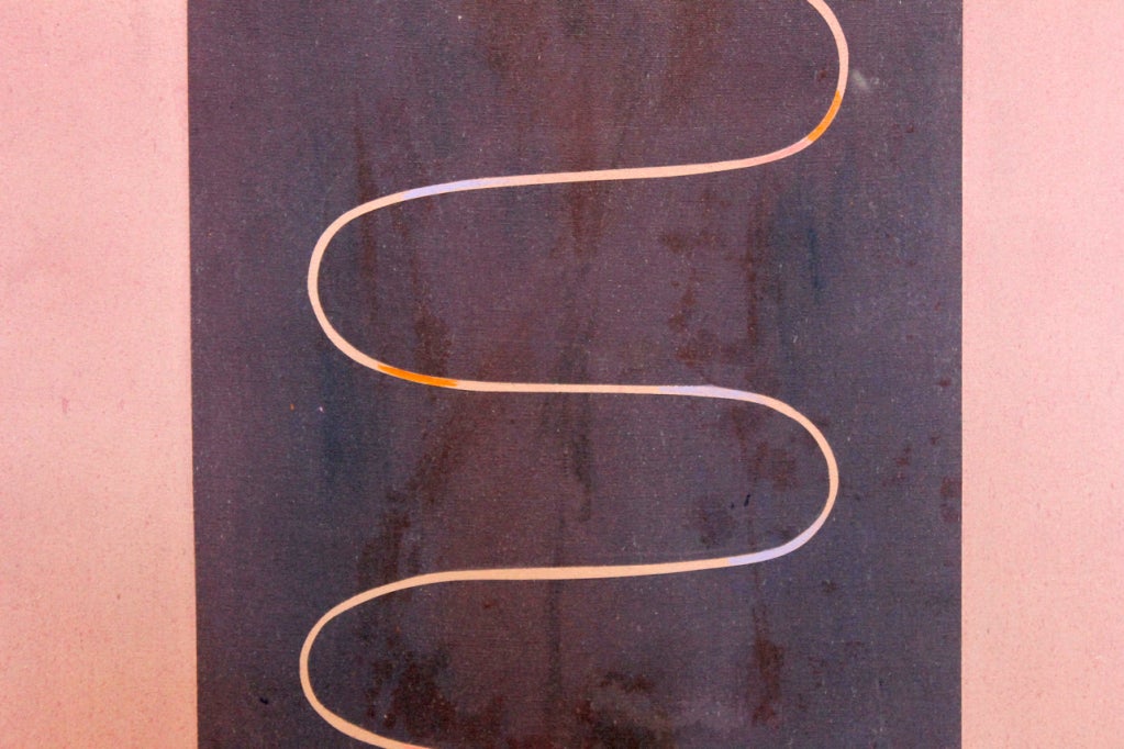 Late 20th Century Janet Folsom Op Art Painting 