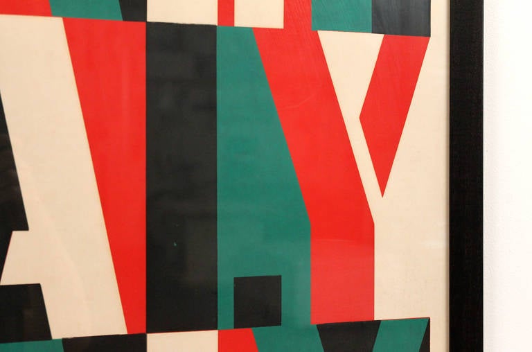 Modernist Italy Poster In Excellent Condition In Waltham, MA