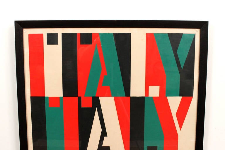 Mid-Century Modern Modernist Italy Poster
