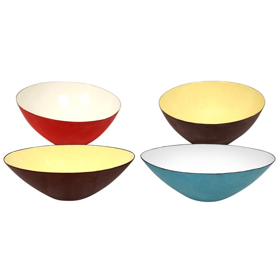 Rare Italian Raymor Enamel Bowl Collection