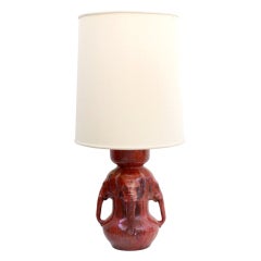 Herman Kahler Elephant Pottery Lamp
