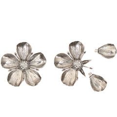 Silvered Bronze Flower Ashtray by Gucci