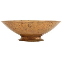 Modernist Artist Made Hand Hammered Brass Bowl