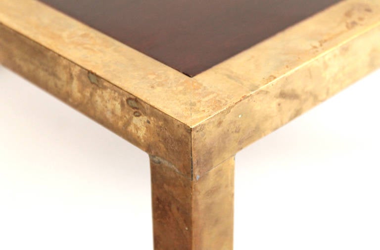 Minimalist Pair of Brass End Tables 3