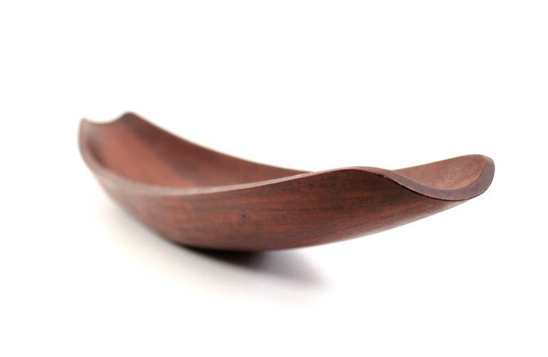 Mid-20th Century Early Staved Teak Dansk Canoe Bowl by Jens Quistgaard
