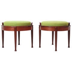 Pair of Reversible Ottoman/Side Tables by B.J. Hansen