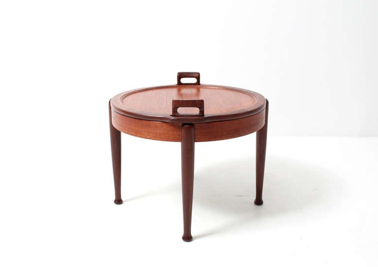 Pair of Reversible Ottoman/Side Tables by B.J. Hansen In Excellent Condition In Waltham, MA