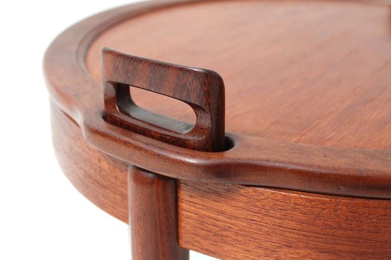 Teak Pair of Reversible Ottoman/Side Tables by B.J. Hansen
