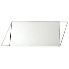 Art Deco Mirror Vanity or Serving Tray in Silver Plate