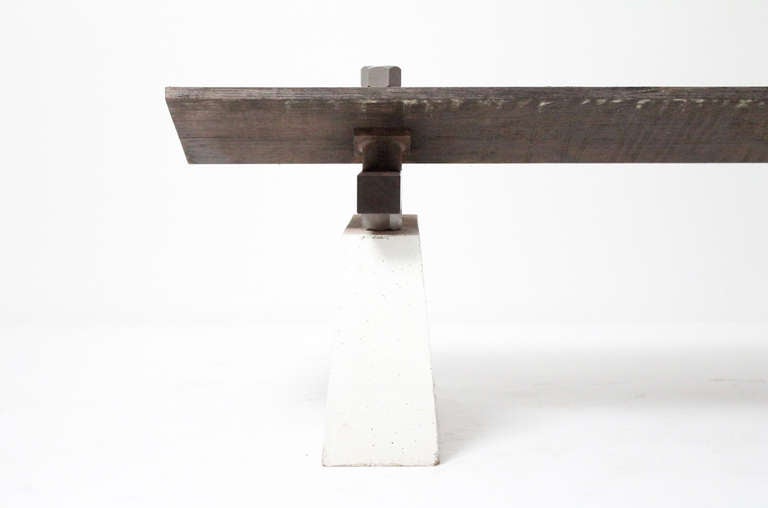 20th Century 1980s Post Modern Minimalist Architectural Outdoor Bench