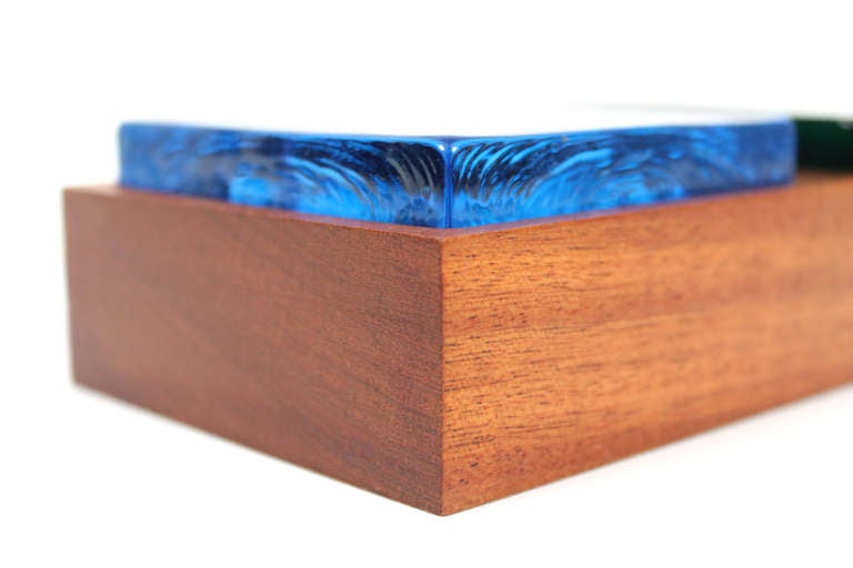 Swedish Teak and Glass Sectional Box Catch All 3