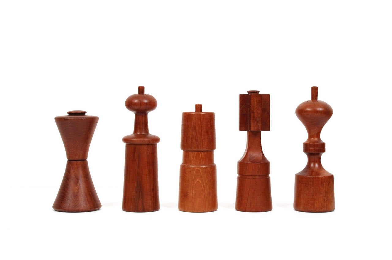 Large Collections of Danish Dansk Pepper Mills by Quistgaard In Excellent Condition In Waltham, MA