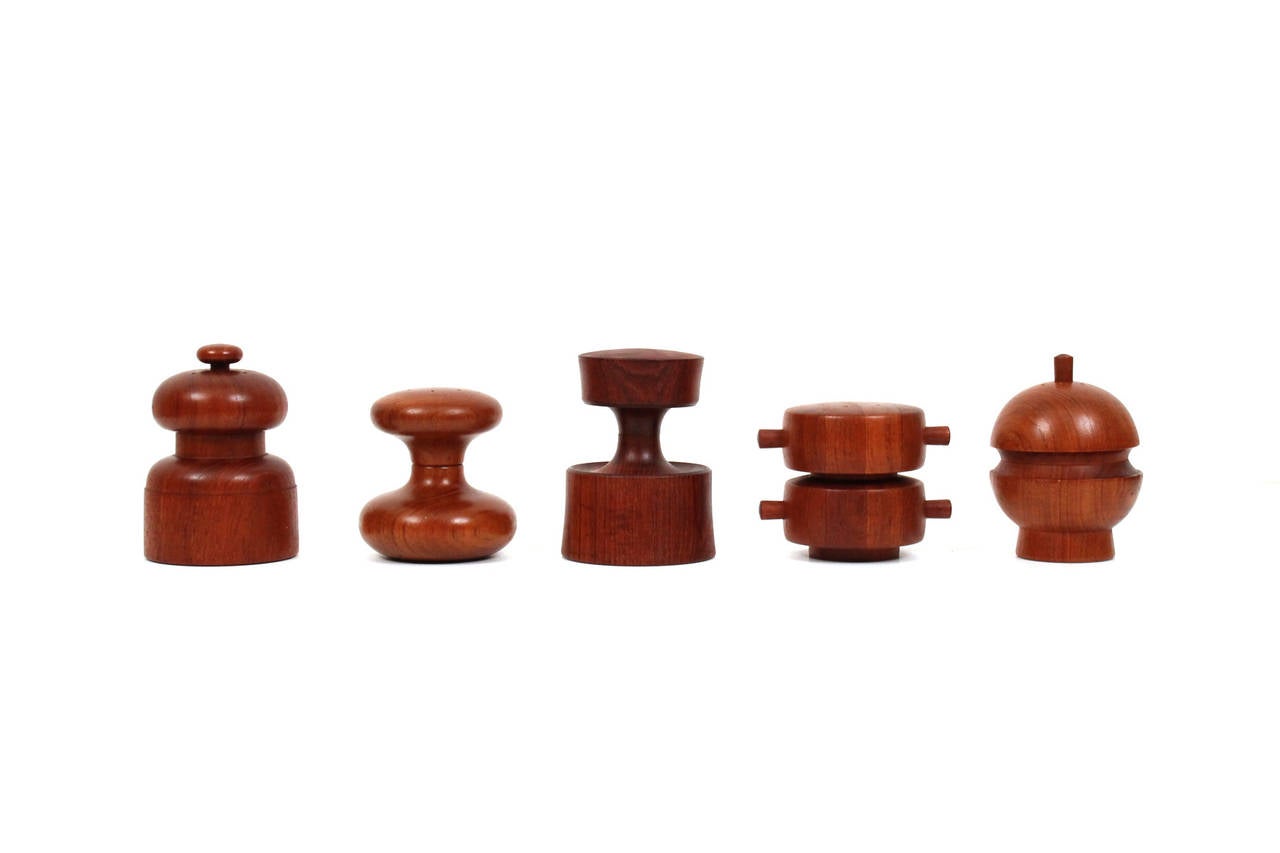 Mid-20th Century Large Collections of Danish Dansk Pepper Mills by Quistgaard