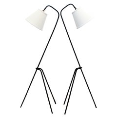 Pair of Grasshopper Style Floor Lamps
