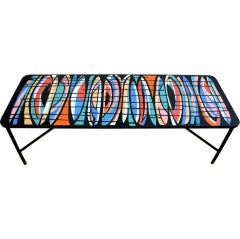 French Enameled Coffee Table