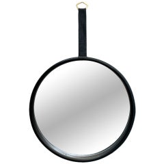 Hanging Leather Mirror